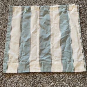Set of Two Blue and Cream Curtain Panels